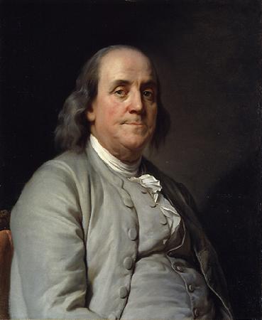 Joseph-Siffred Duplessis Portrait of Benjamin Franklin oil painting picture